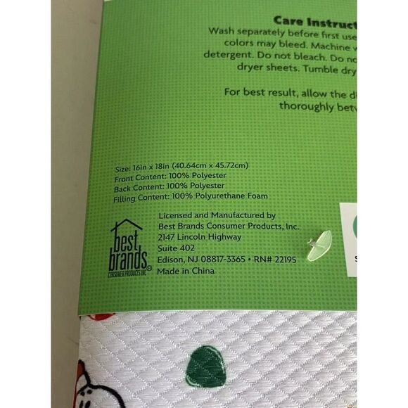 2 Pack Peanuts SNOOPY CHRISTMAS Dish Drying Mats 16 X 18” Gingerbread House NEW - Picture 10 of 16